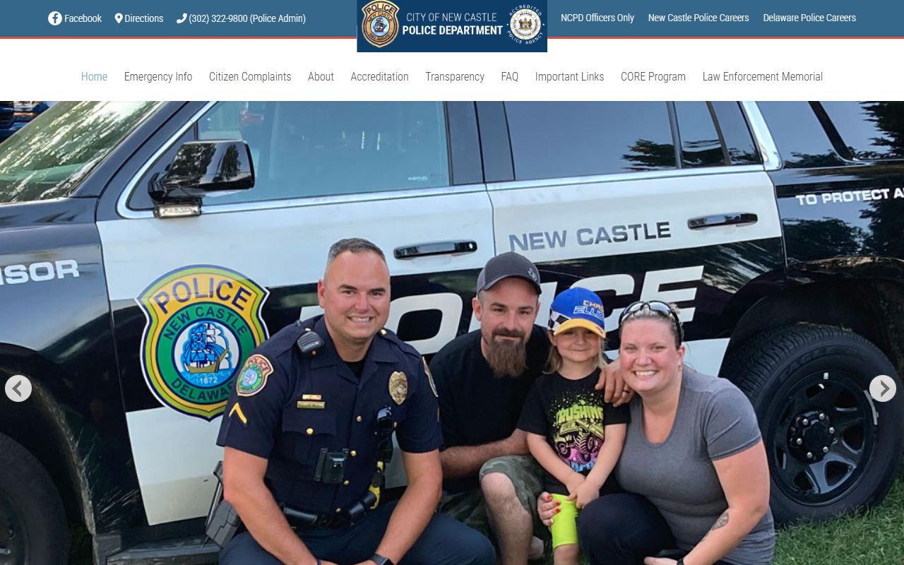 New Castle City Police Department main portal for recent arrests