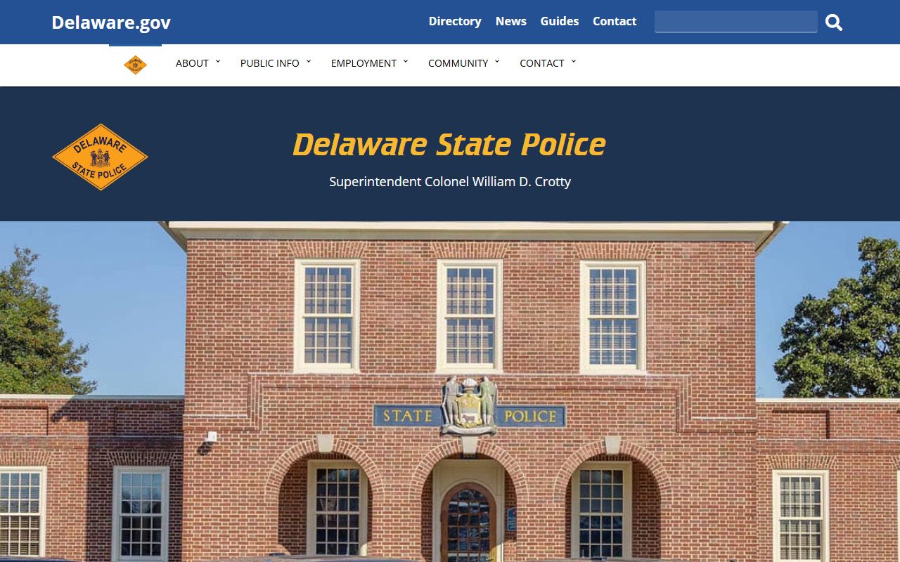Delaware State Police news page for Sussex County arrests