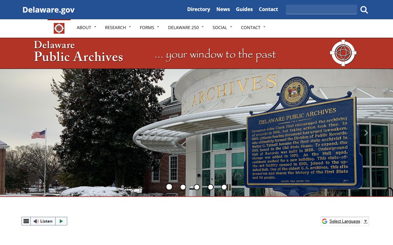 Delaware Public Archives historical arrest and court records